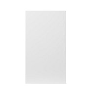 GoodHome Stevia Gloss white slab Highline Cabinet door (W)400mm (T)18mm