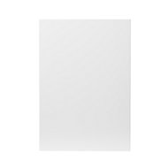 GoodHome Stevia Gloss white slab Highline Cabinet door (W)500mm (T)18mm