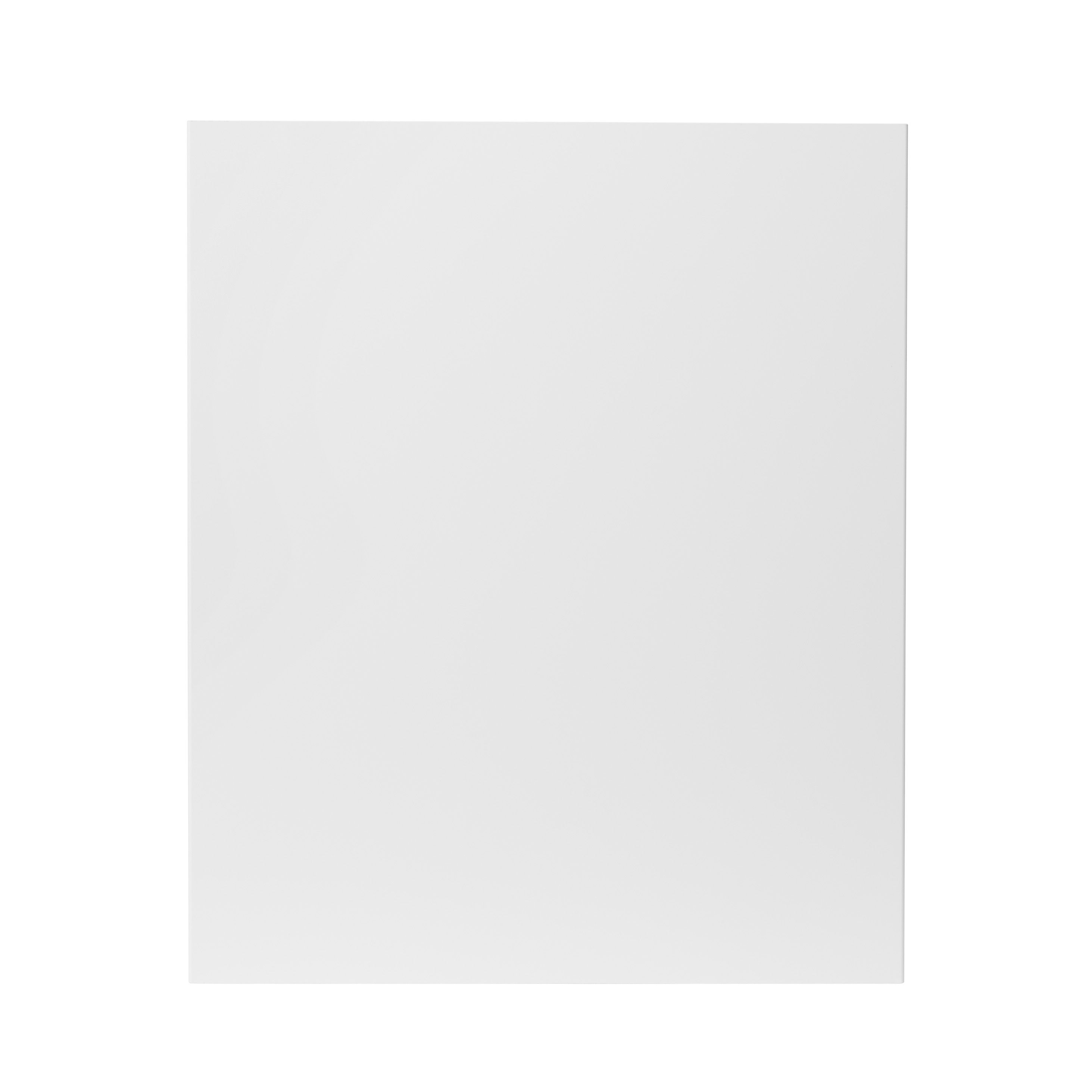 GoodHome Stevia Gloss white Slab Highline Cabinet door (W)600mm (H)715mm (T)18mm