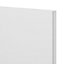 GoodHome Stevia Gloss white slab Tall larder Cabinet door (W)300mm (H)1467mm (T)18mm