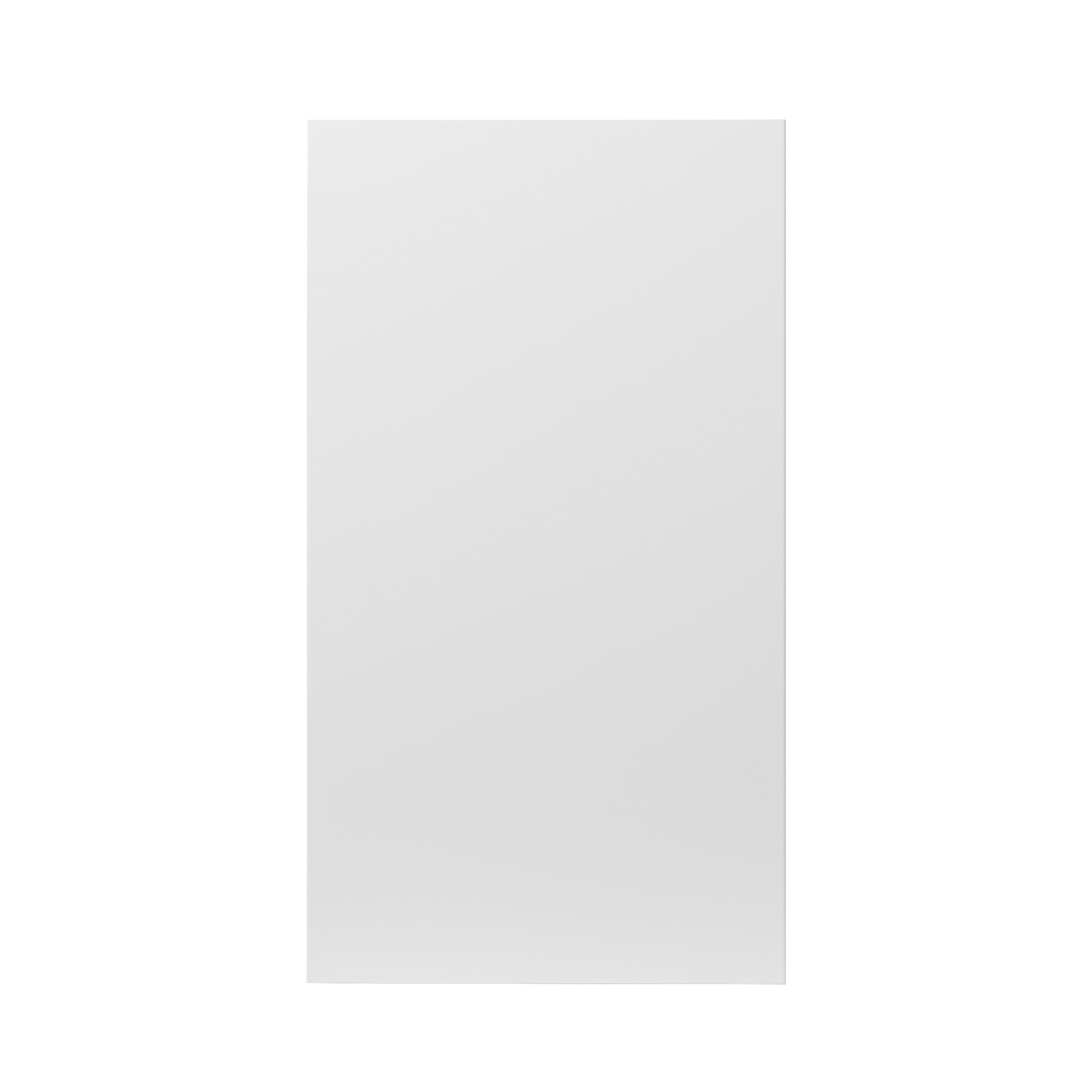 GoodHome Stevia Gloss white Slab Tall wall Cabinet door (W)500mm (H)895mm (T)18mm