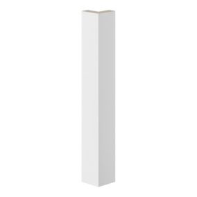 GoodHome Stevia Gloss white Standard Corner post, (W)48mm (L)340mm, Pack of 2