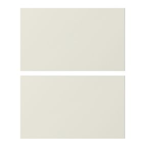 GoodHome Stevia Innovo handleless gloss cream slab Drawer front (W)600mm