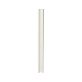 GoodHome Stevia Innovo handleless gloss cream slab Gloss cream Corner post, (W)34mm