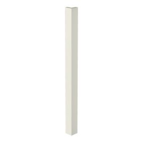 GoodHome Stevia Innovo handleless gloss cream slab Gloss cream Corner post, (W)48mm