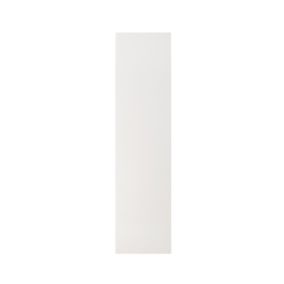GoodHome Stevia Innovo handleless gloss cream slab Standard Clad on end panel (H)2400mm (W)640mm
