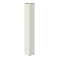 GoodHome Stevia Innovo handleless gloss cream slab Standard Corner post, (W)48mm (H)340mm