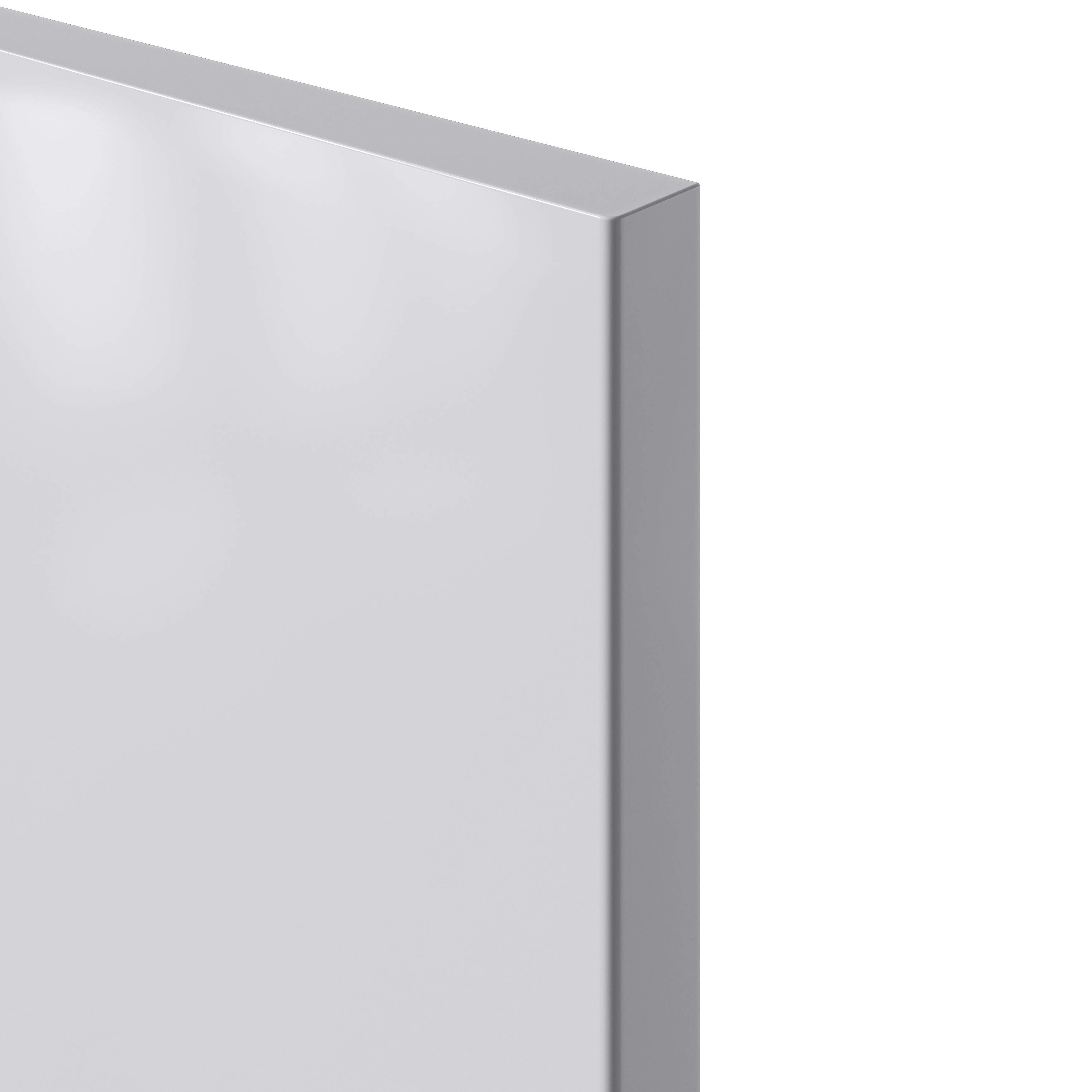 GoodHome Stevia Innovo handleless Gloss light grey Slab 2 drawer front, bridging door & bi-fold door 600mm