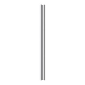 GoodHome Stevia Innovo handleless gloss light grey slab Standard Corner post, (W)34mm (H)895mm