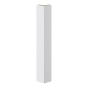 GoodHome Stevia Innovo handleless gloss light grey slab Standard Corner post, (W)48mm (H)340mm