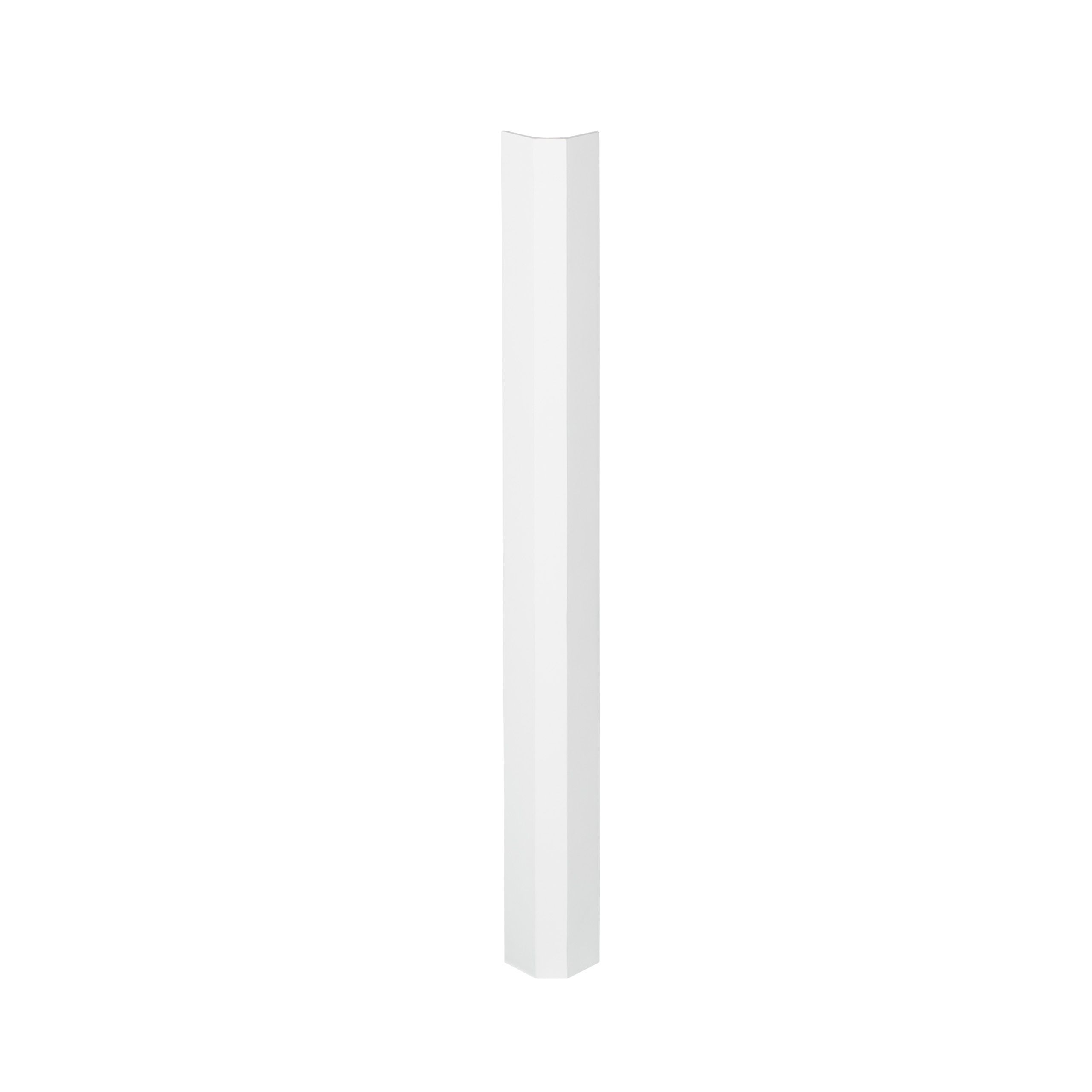 GoodHome Stevia Innovo handleless Gloss light grey Standard Corner post, (W)34mm (H)715mm