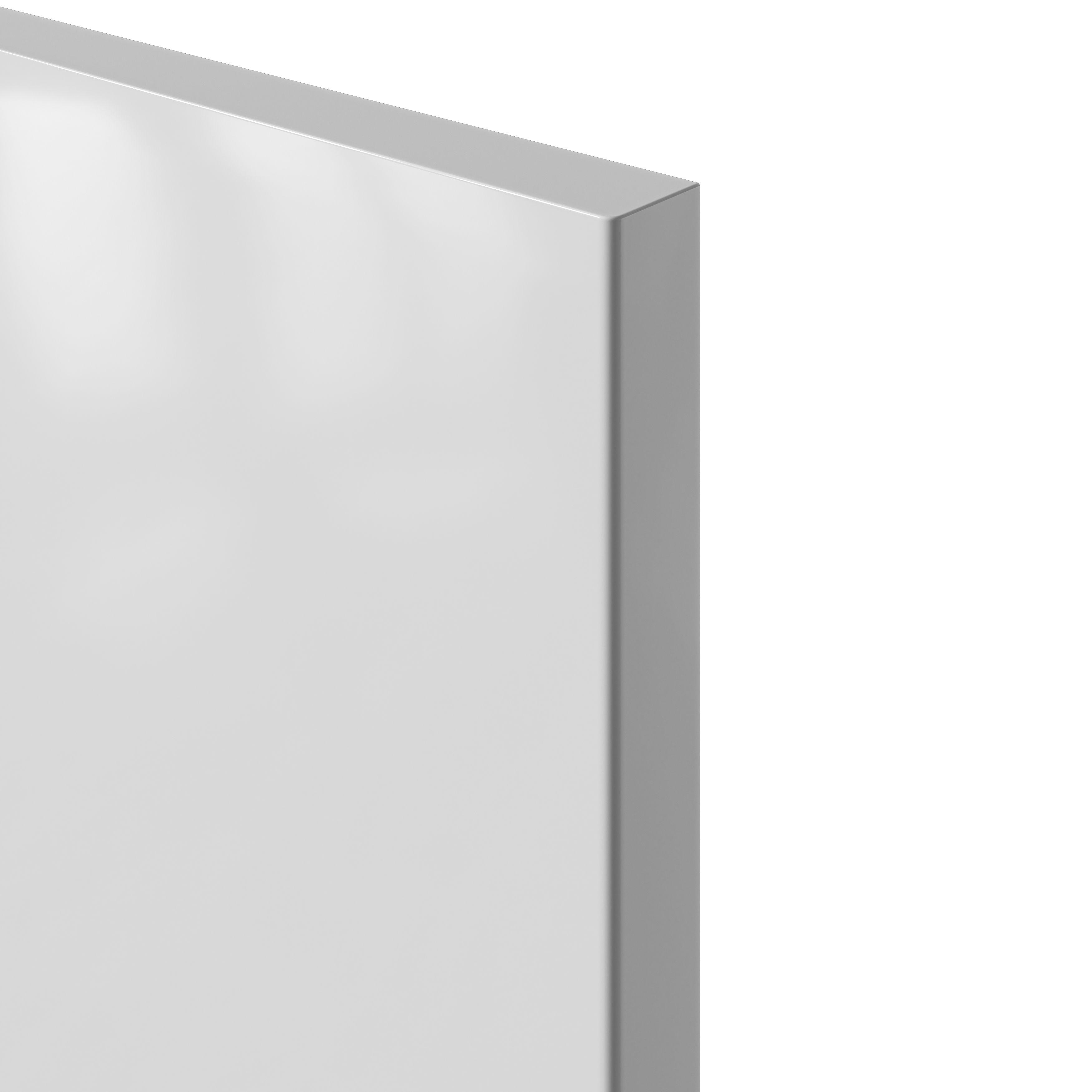 GoodHome Stevia Innovo handleless Gloss white Slab 2 drawer front, Pack of 2 (H)340mm (W)597mm (T)18mm