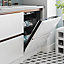 GoodHome Stevia Innovo handleless gloss white slab Drawer front, bridging door & bi fold door, (W)600mm (H)340mm (T)18mm