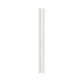 GoodHome Stevia Innovo handleless gloss white slab Gloss white Standard Corner post, (W)34mm (L)895mm