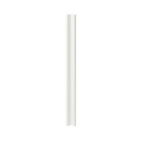 GoodHome Stevia Innovo handleless gloss white slab Standard Corner post, (W)34mm (H)895mm