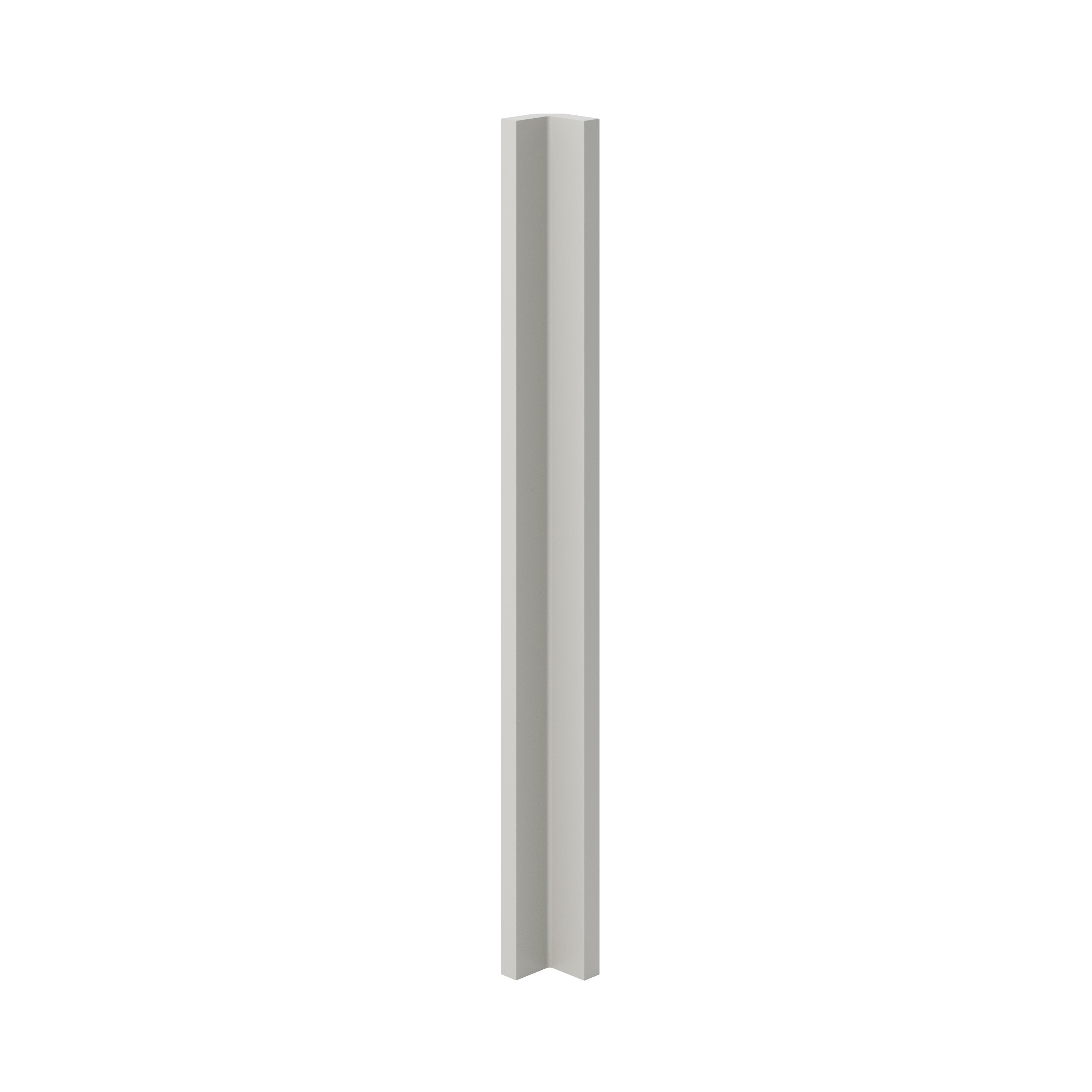 GoodHome Stevia Innovo handleless Matt grey Standard Corner post, (W)34mm (L)715mm