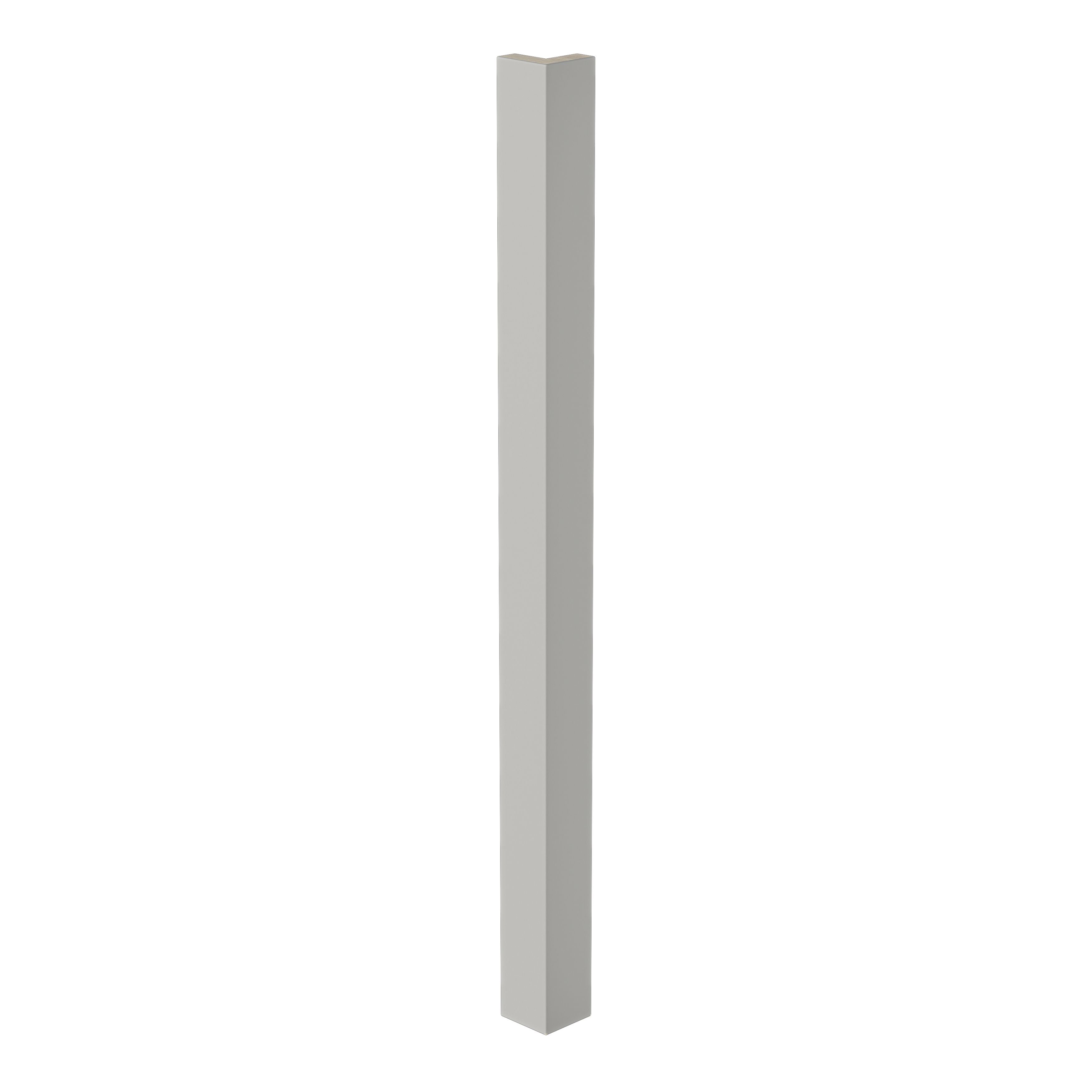 GoodHome Stevia Innovo handleless Matt grey Standard Corner post, (W)48mm (L)715mm