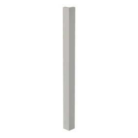 GoodHome Stevia Innovo handleless matt light grey slab Standard Corner post, (W)48mm (H)715mm