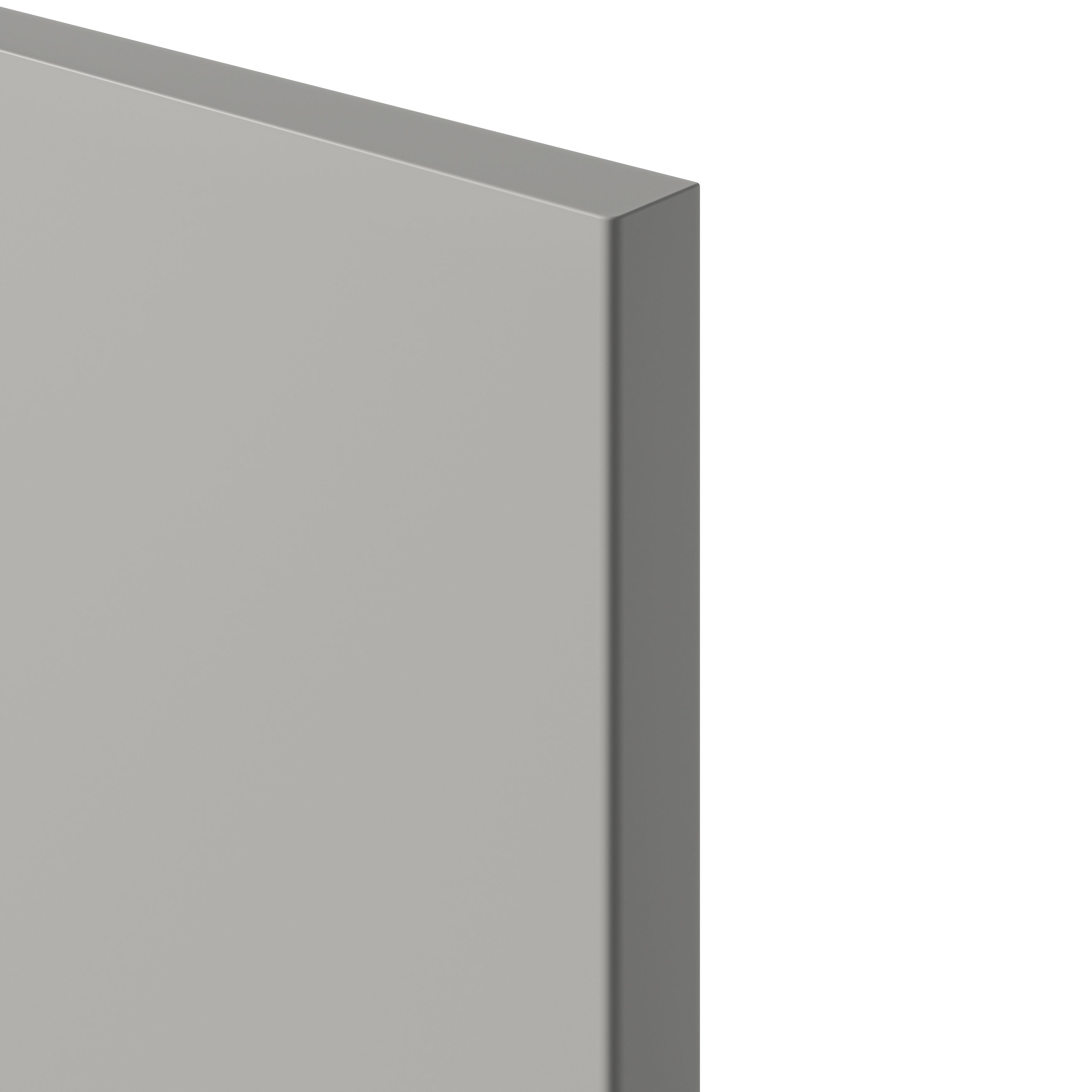 GoodHome Stevia Innovo handleless Matt pewter grey Slab Drawer front, Pack of 2 (H)340mm (W)297mm (T)18mm