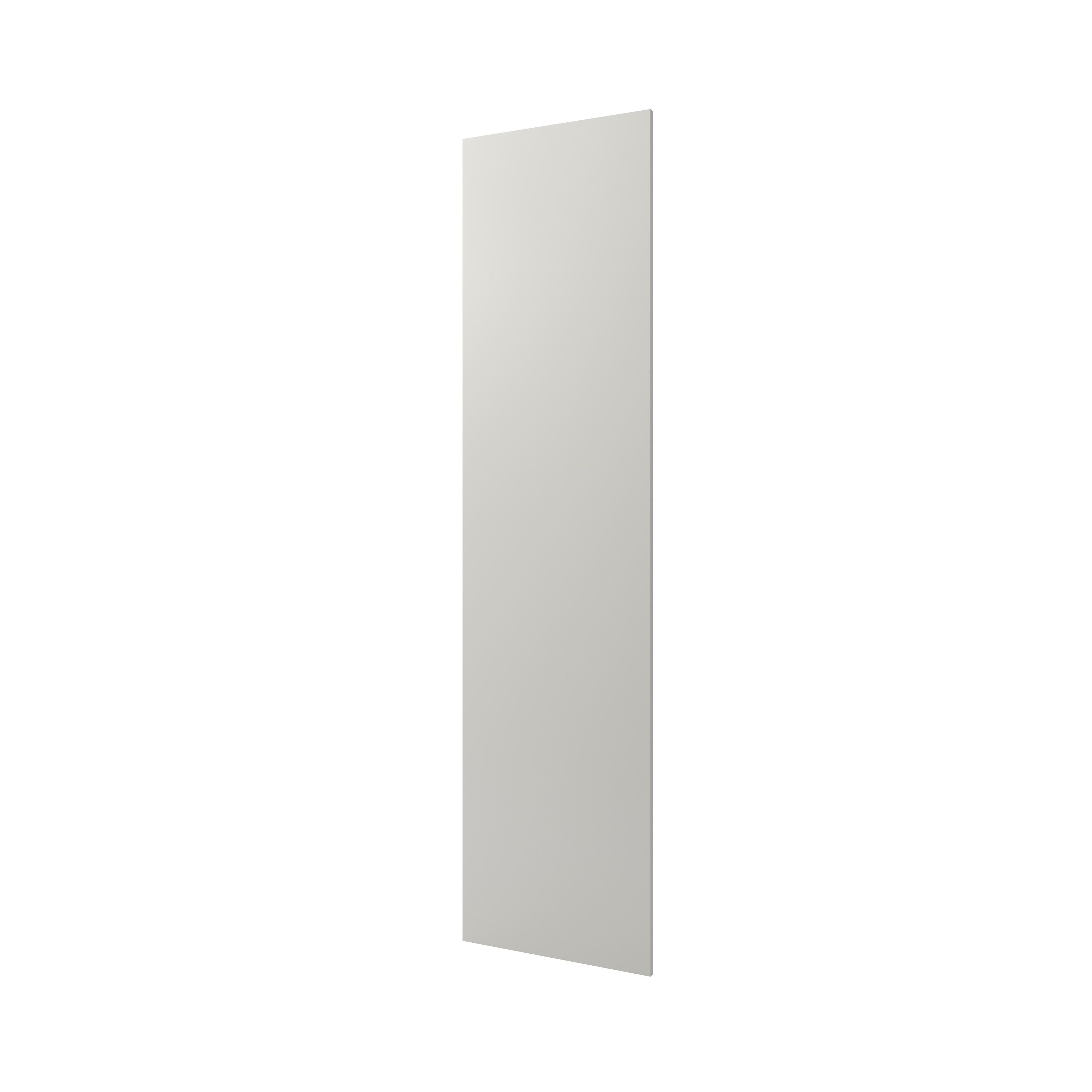 GoodHome Stevia Innovo handleless matt pewter grey slab Standard Clad on end panel (H)2400mm (W)640mm