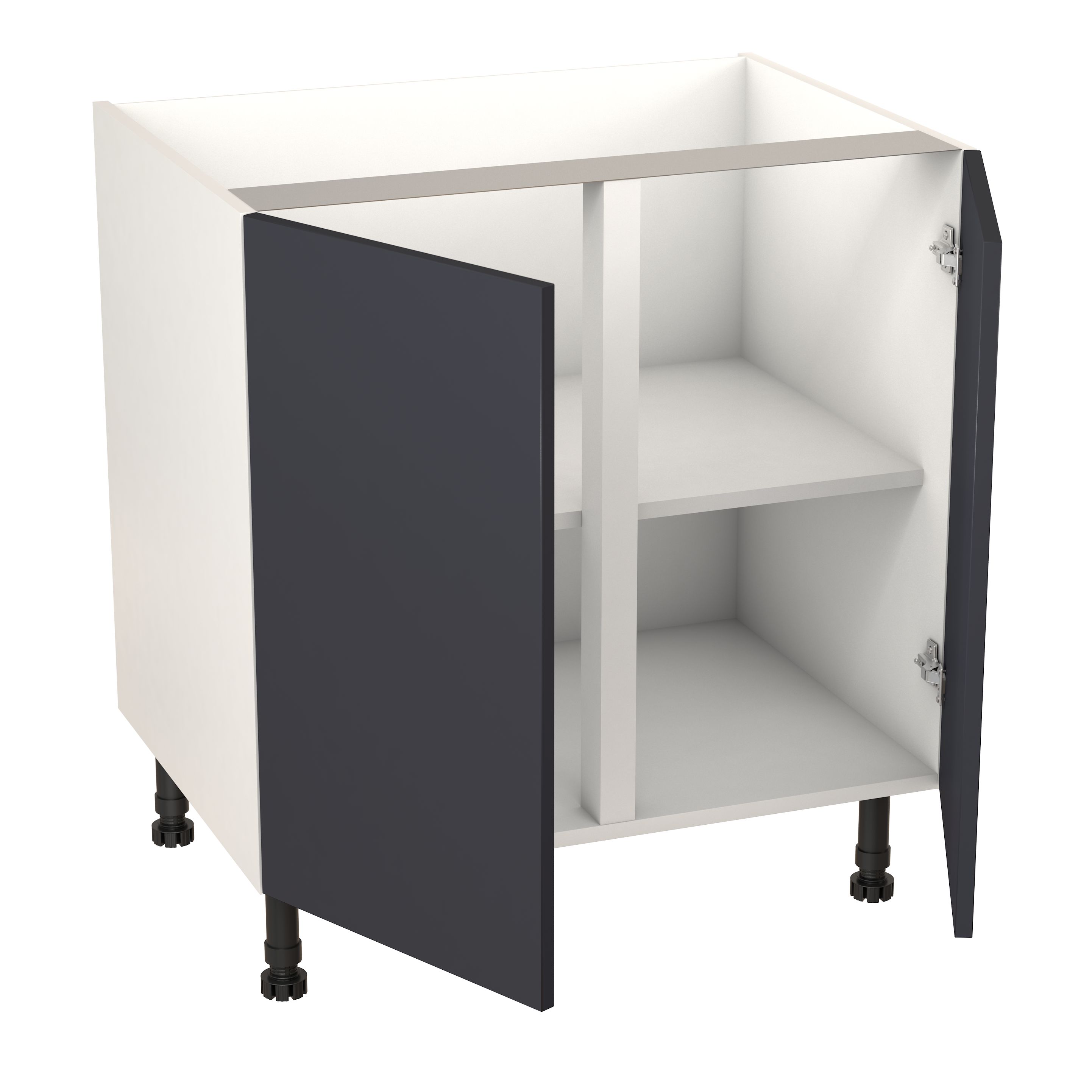 GoodHome Stevia Matt blue slab Base Kitchen cabinet (W) 800mm (H)720mm