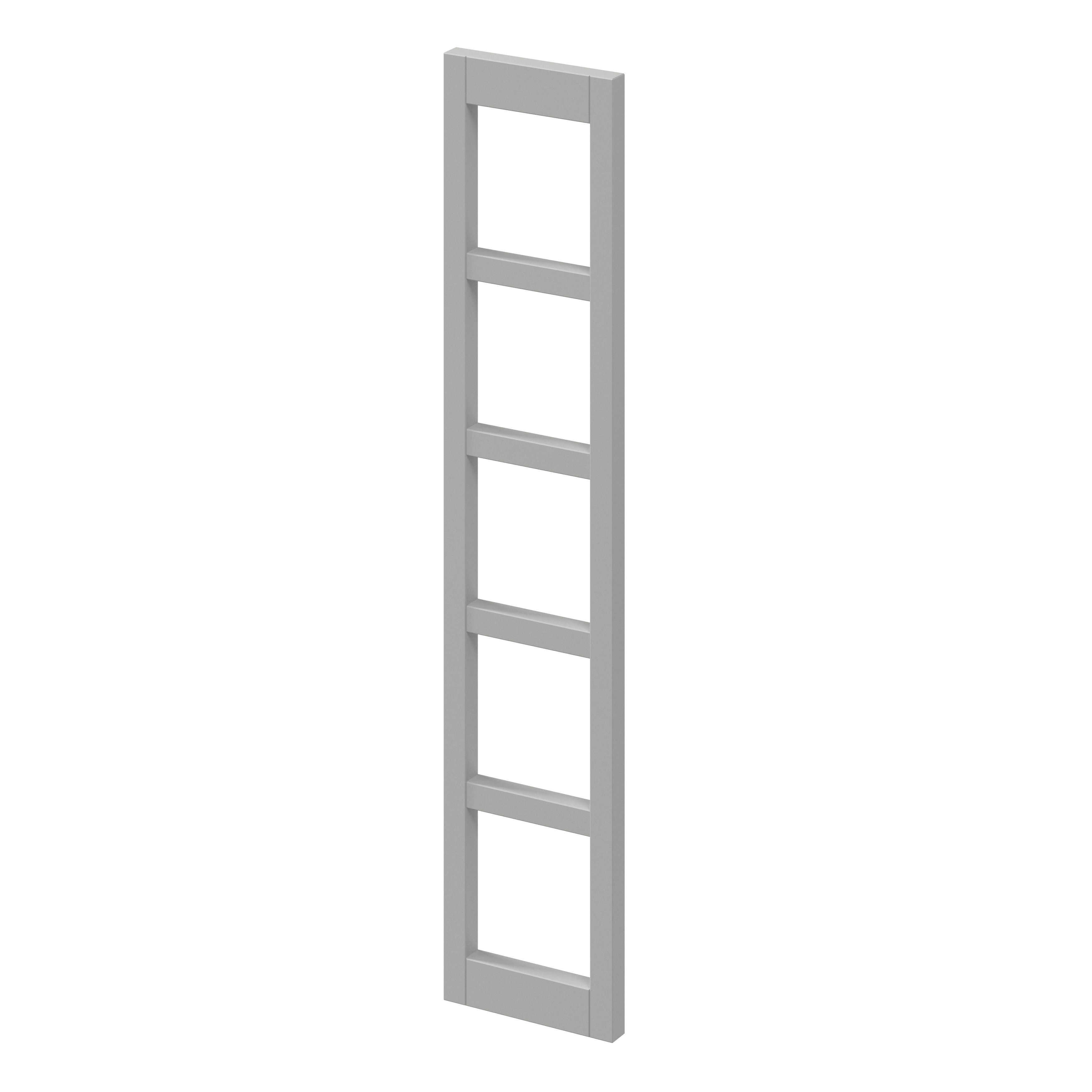 GoodHome Stevia Matt grey Wine rack fascia, (H)715mm(W)147mm