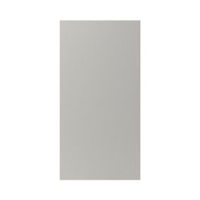 GoodHome Stevia Matt Pewter grey slab 50:50 Tall larder Cabinet door (W)600mm (H)1181mm (T)18mm