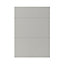 GoodHome Stevia Matt Pewter grey slab Drawer front (W)500mm, Pack of 3
