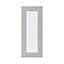 GoodHome Stevia Matt Pewter grey slab Glazed Cabinet door (W)300mm (H)715mm (T)18mm