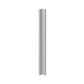 GoodHome Stevia Matt Pewter grey slab Matt grey Standard Corner post, (W)59mm