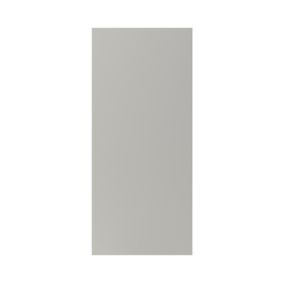 GoodHome Stevia Matt Pewter grey slab Matt pewter grey Tall wall Cabinet door (W)400mm (H)895mm (T)18mm