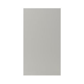 GoodHome Stevia Matt Pewter grey slab Matt pewter grey Tall wall Cabinet door (W)500mm (H)895mm (T)18mm