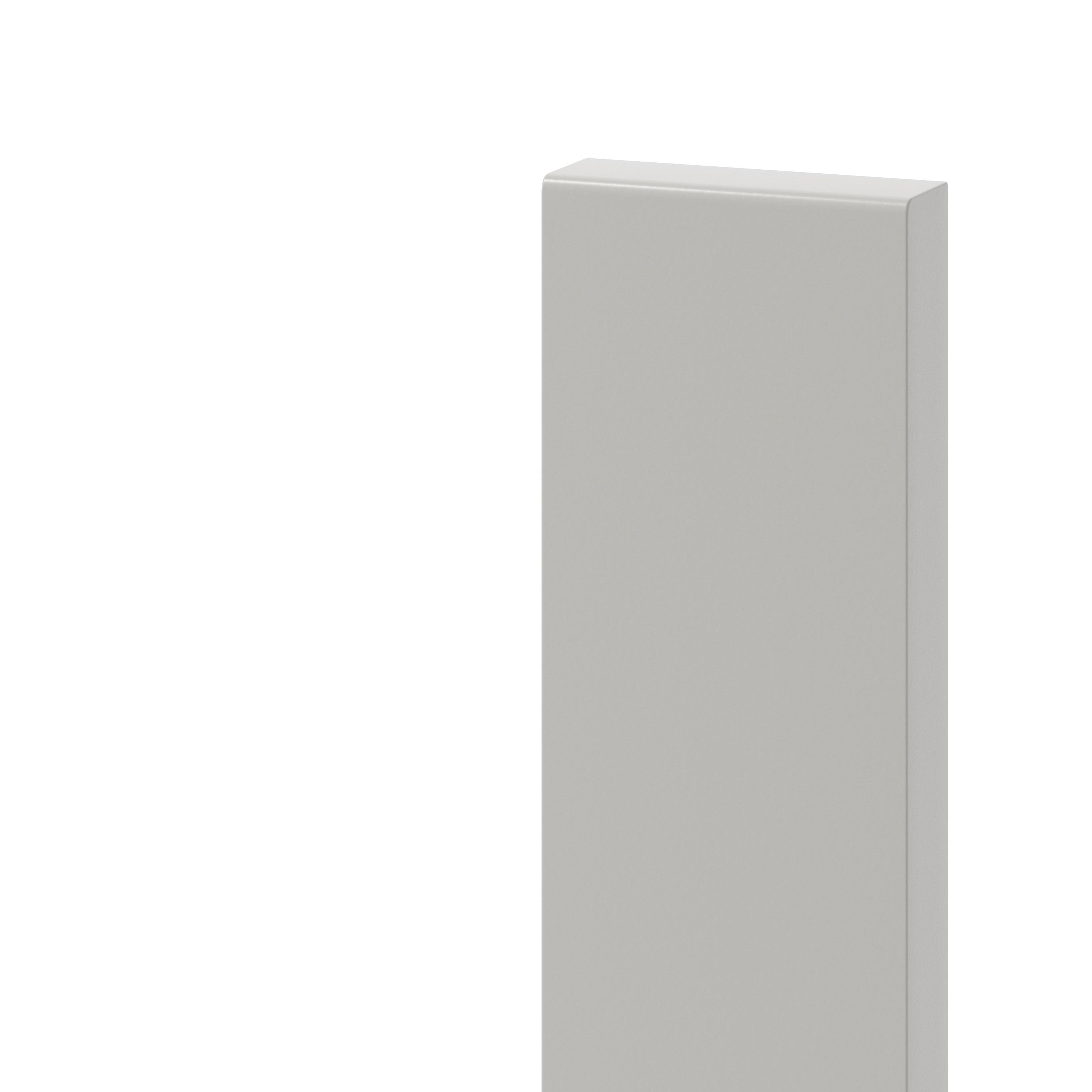 GoodHome Stevia Matt Pewter grey slab Standard Appliance Filler panel (H)58mm (W)597mm