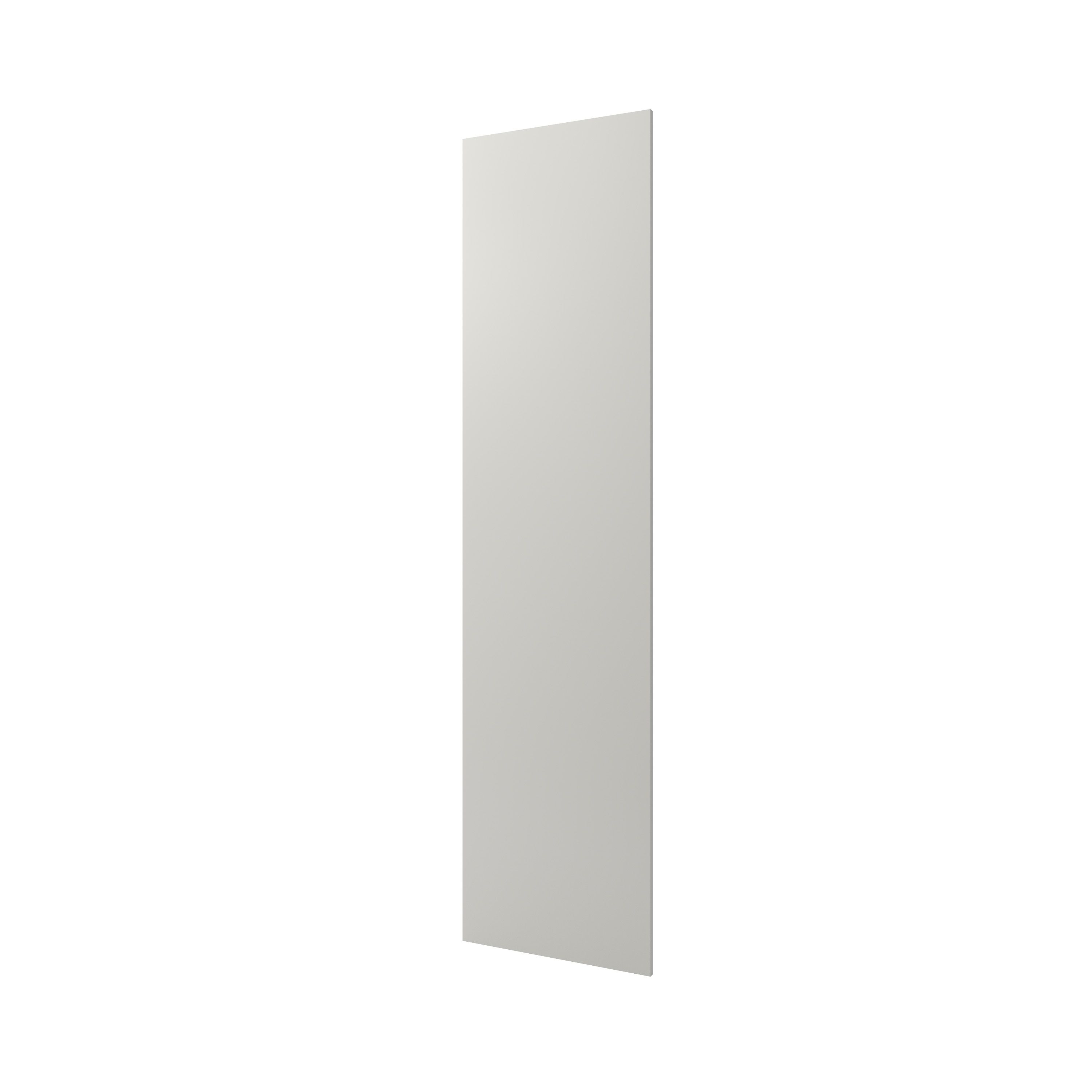 GoodHome Stevia Matt pewter grey Slab Standard Clad on end panel (H)2400mm (W)640mm