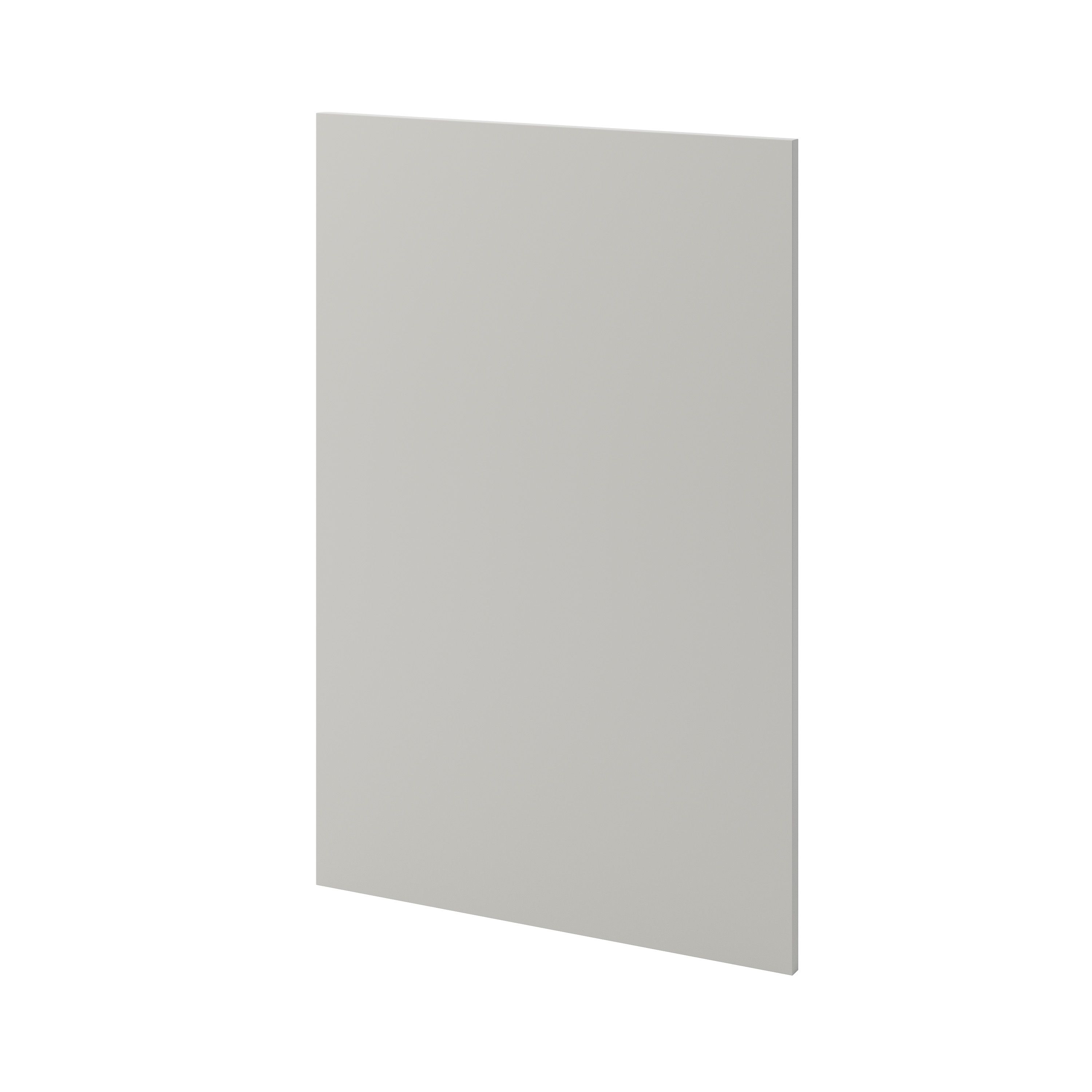 GoodHome Stevia Matt pewter grey Slab Standard Clad on end panel (H)934mm (W)640mm