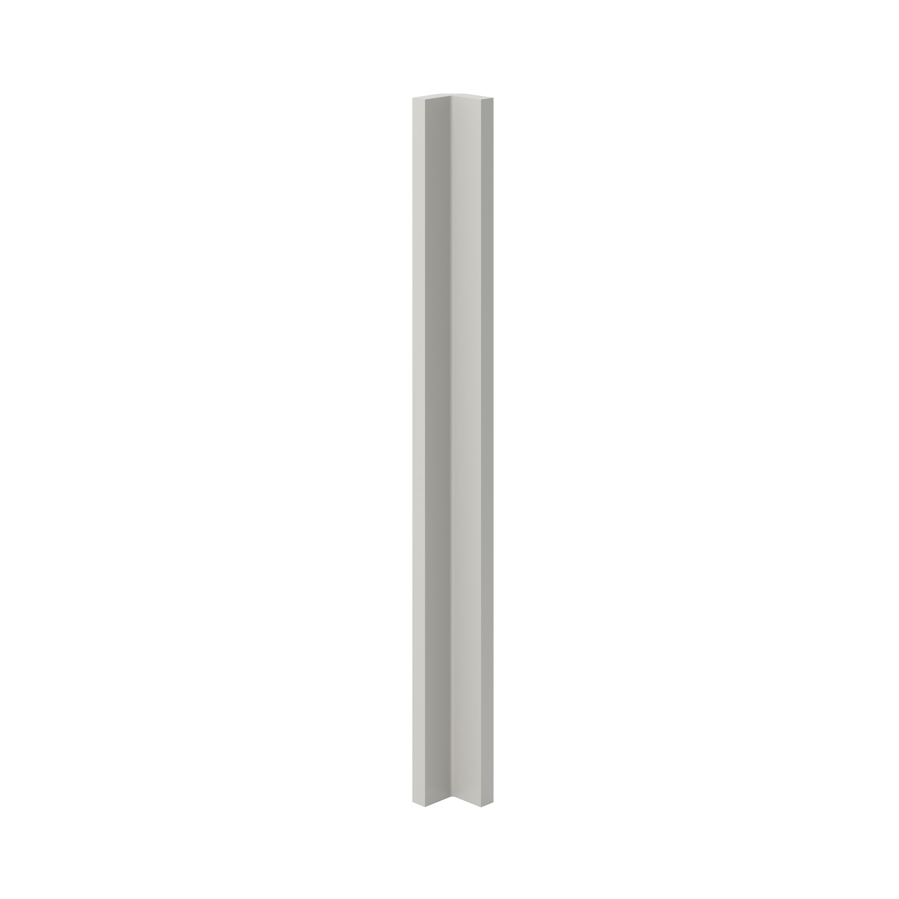 GoodHome Stevia Matt Pewter grey slab Standard Corner post, (W)59mm (H)715mm