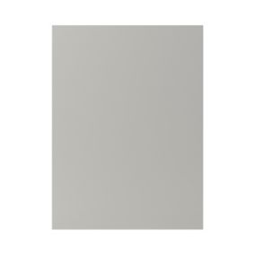 GoodHome Stevia Matt Pewter grey slab Tall appliance Cabinet door (W)600mm (H)806mm (T)18mm