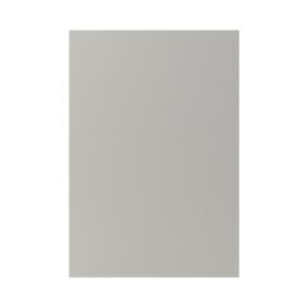 GoodHome Stevia Matt Pewter grey slab Tall appliance Cabinet door (W)600mm (H)867mm (T)18mm