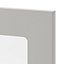GoodHome Stevia Matt Pewter grey slab Tall glazed Cabinet door (W)300mm (H)895mm (T)18mm