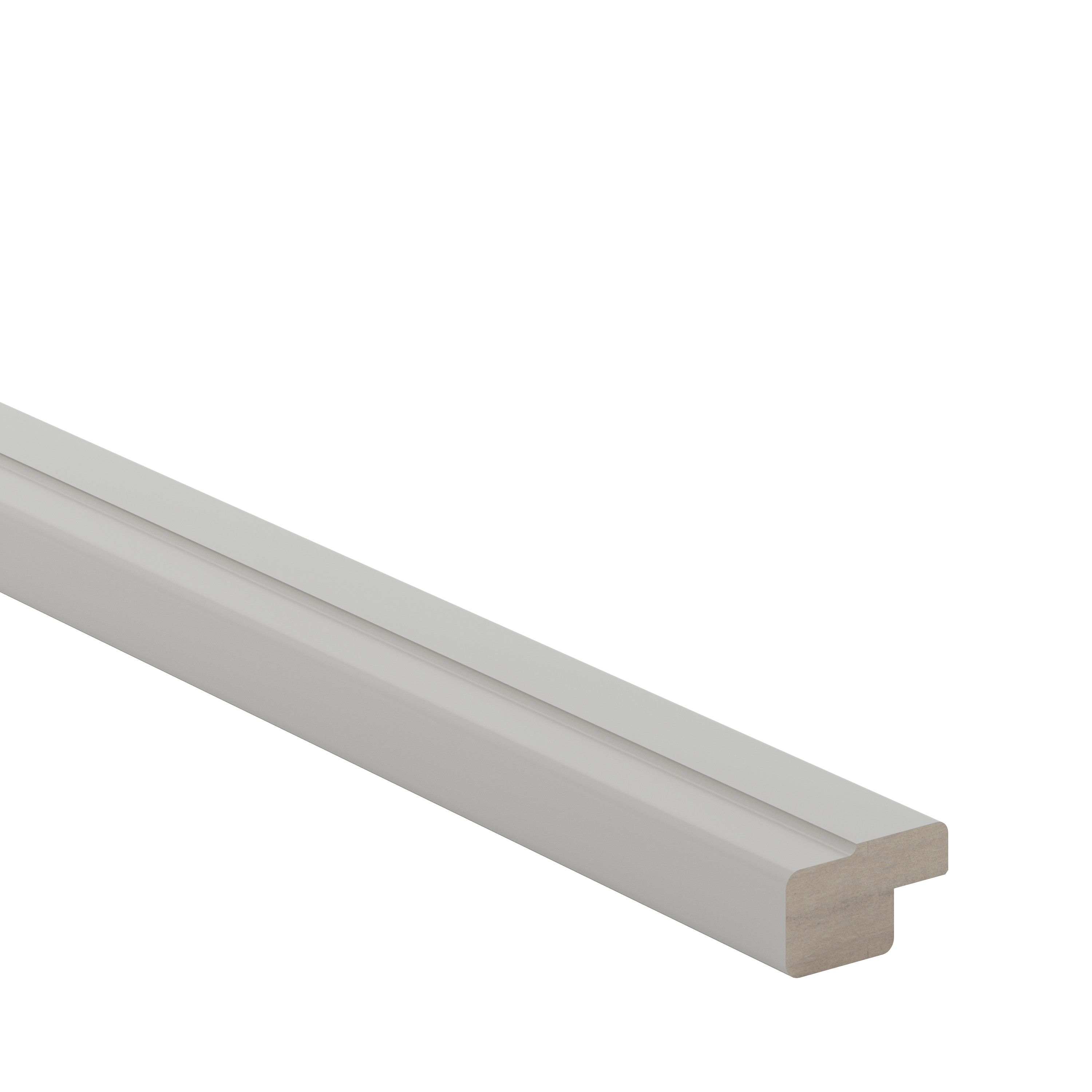 GoodHome Stevia Matt pewter grey Straight Cornice & pelmet, (H)35mm