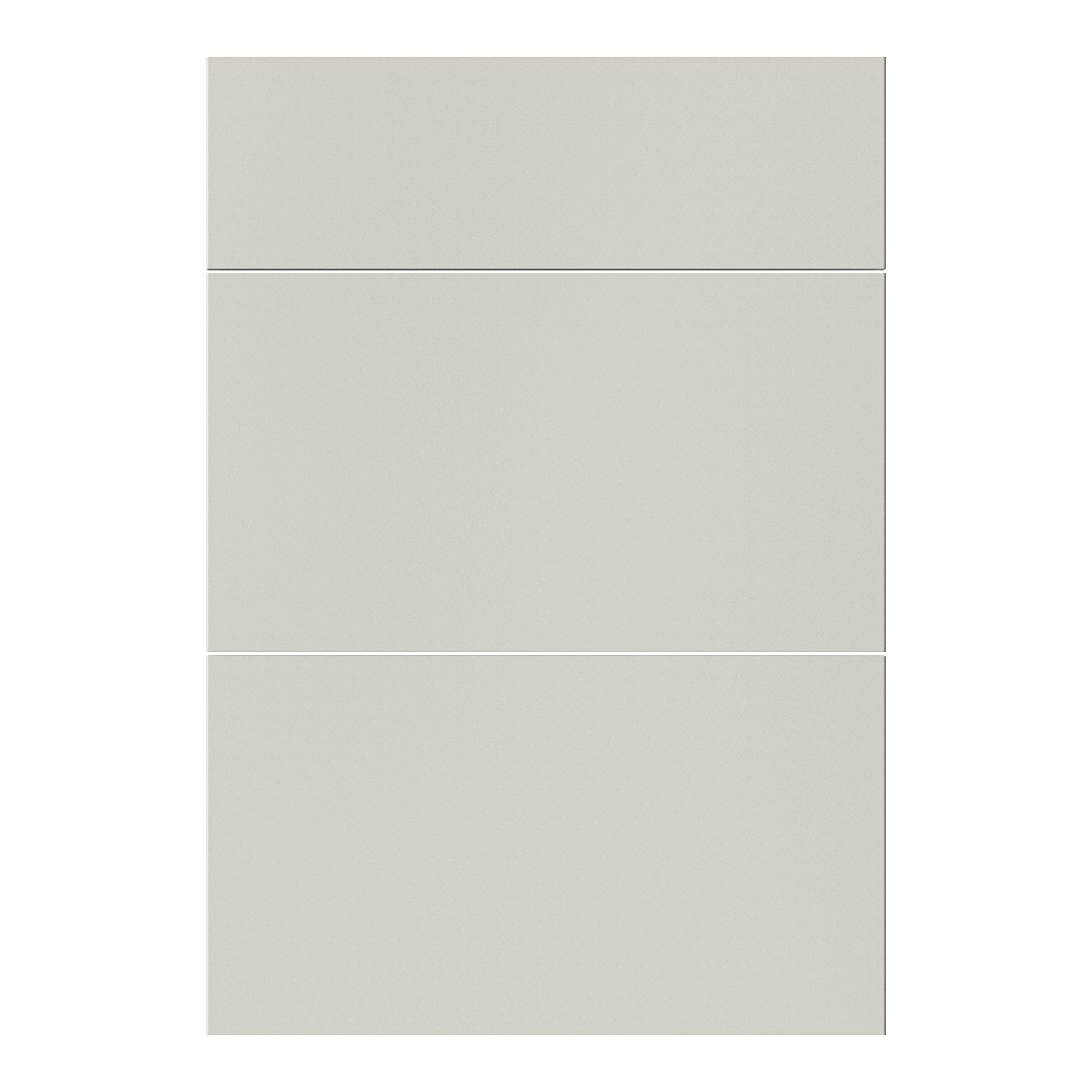 GoodHome Stevia Matt sandstone Drawer front, Pack of 3 (H)715mm (W ...