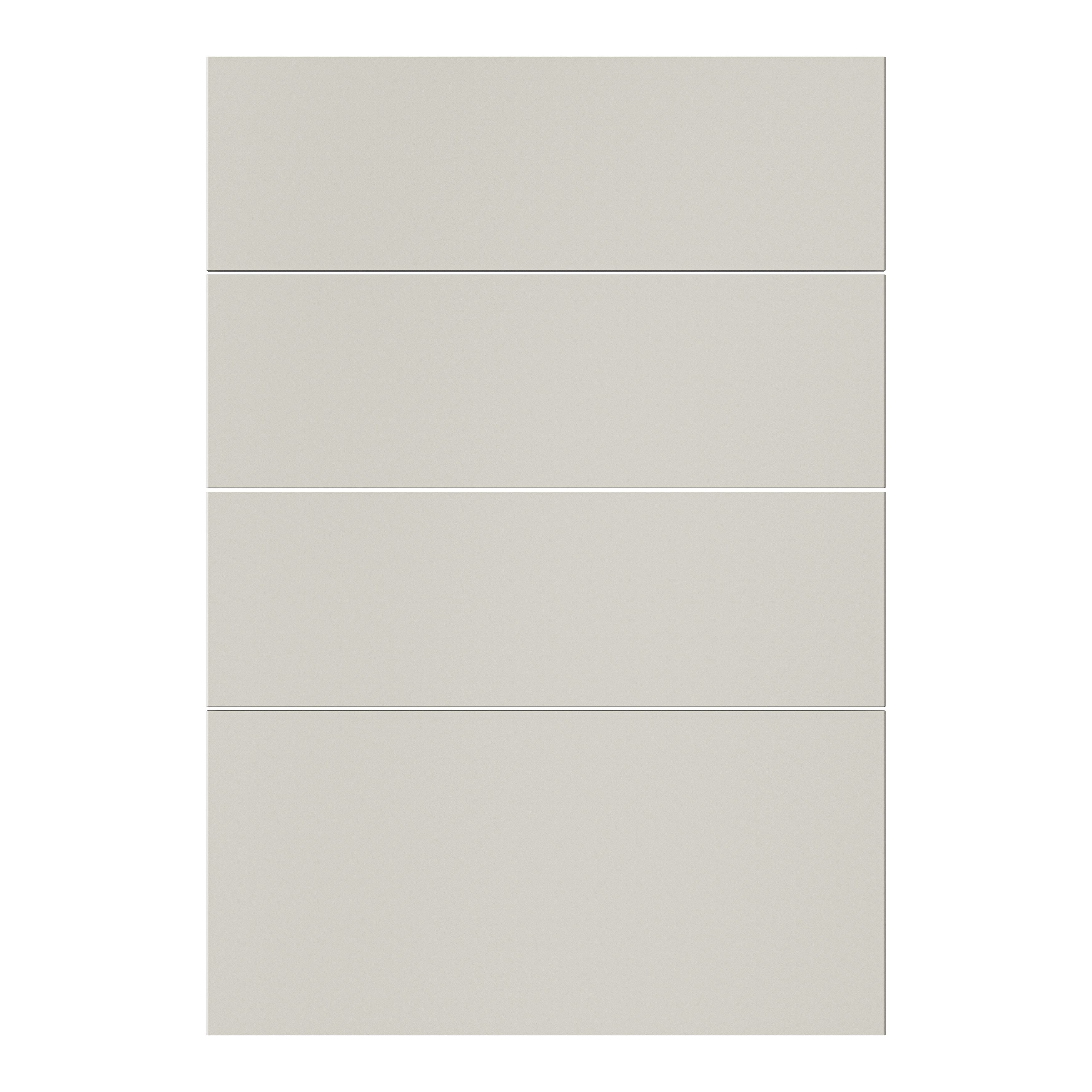 GoodHome Stevia Matt sandstone Drawer front, Pack of 4 (H)715mm (W)497mm (T)18mm