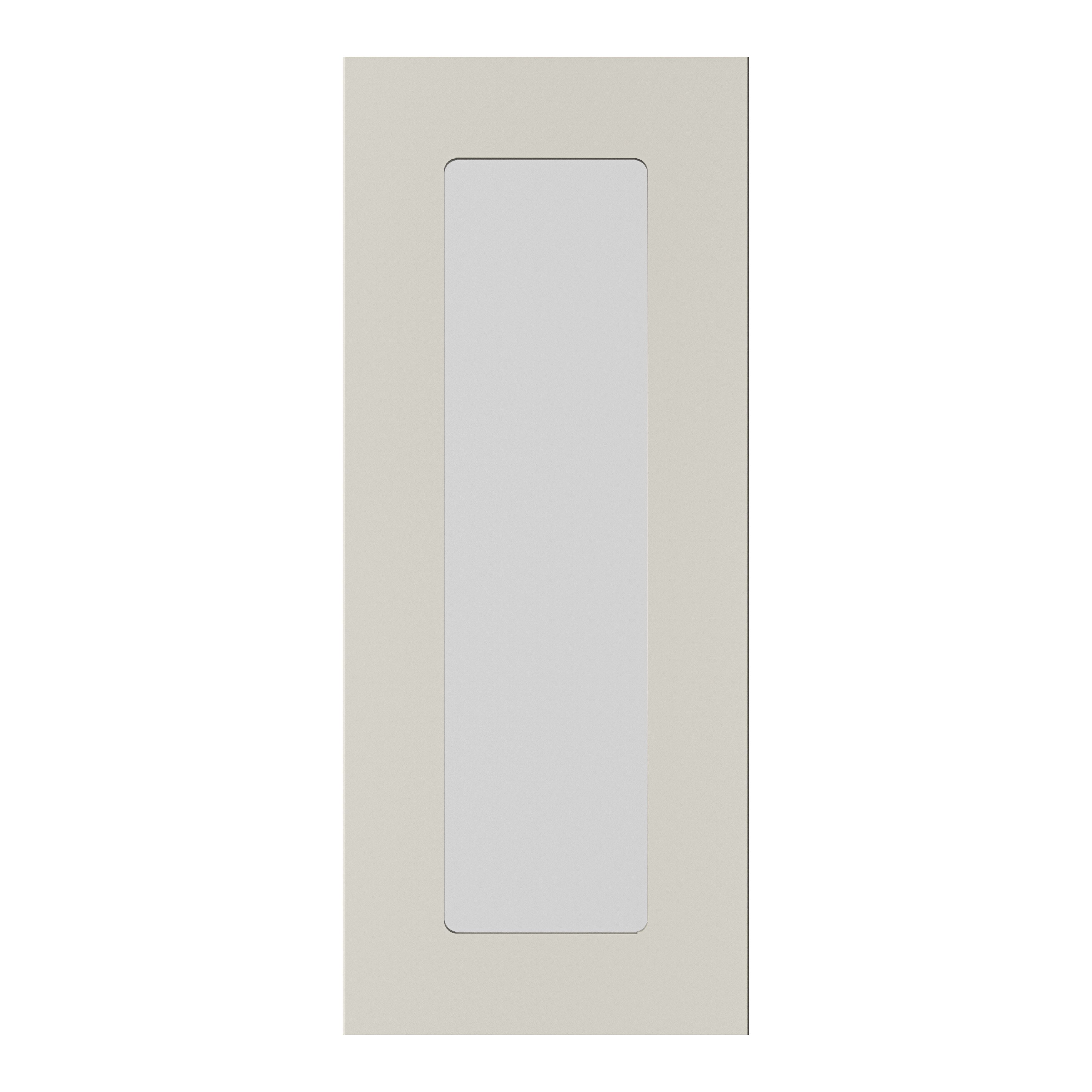 GoodHome Stevia Matt sandstone slab Glazed Cabinet door (W)300mm (H)715mm (T)18mm