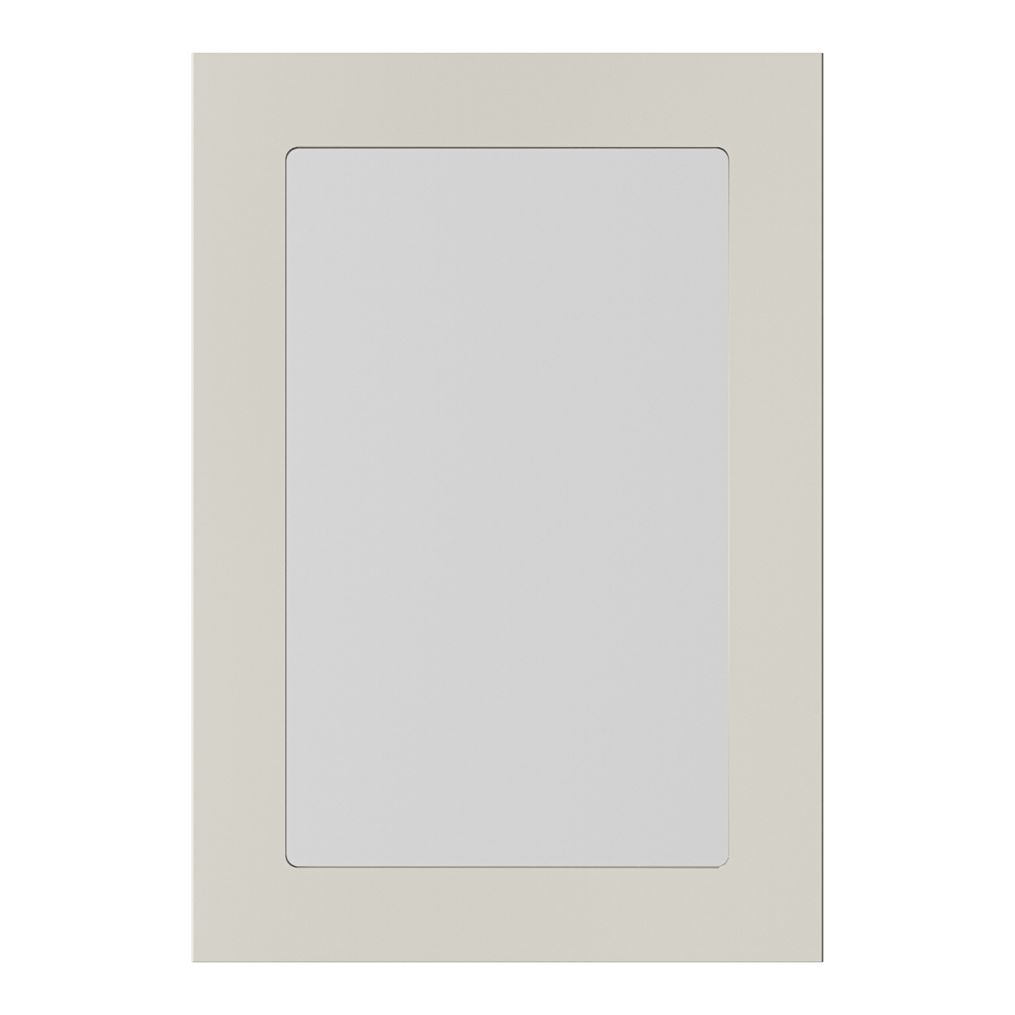GoodHome Stevia Matt sandstone Slab Glazed Cabinet door (W)500mm (H)715mm (T)18mm