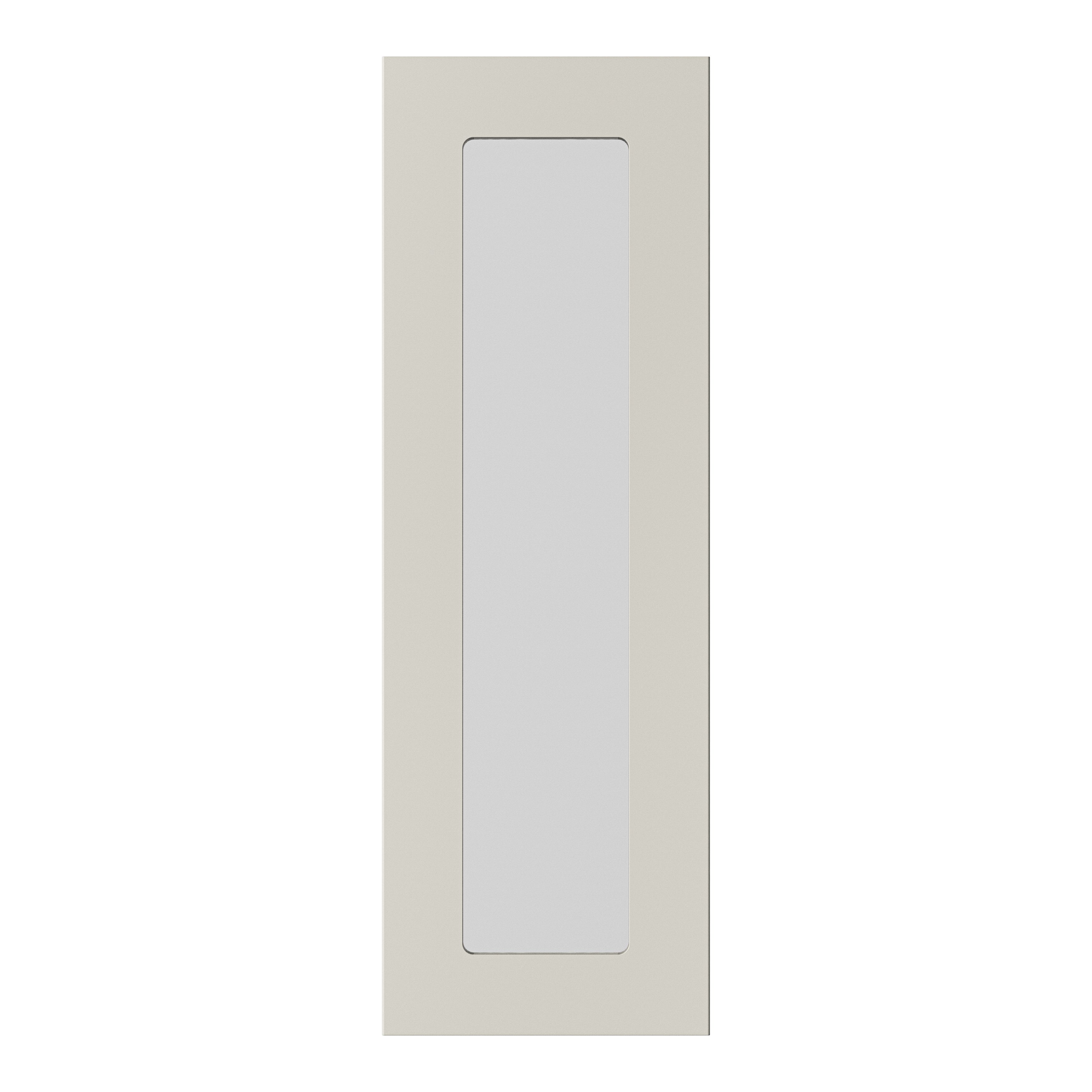 GoodHome Stevia Matt sandstone slab Tall glazed Cabinet door (W)300mm (H)895mm (T)18mm