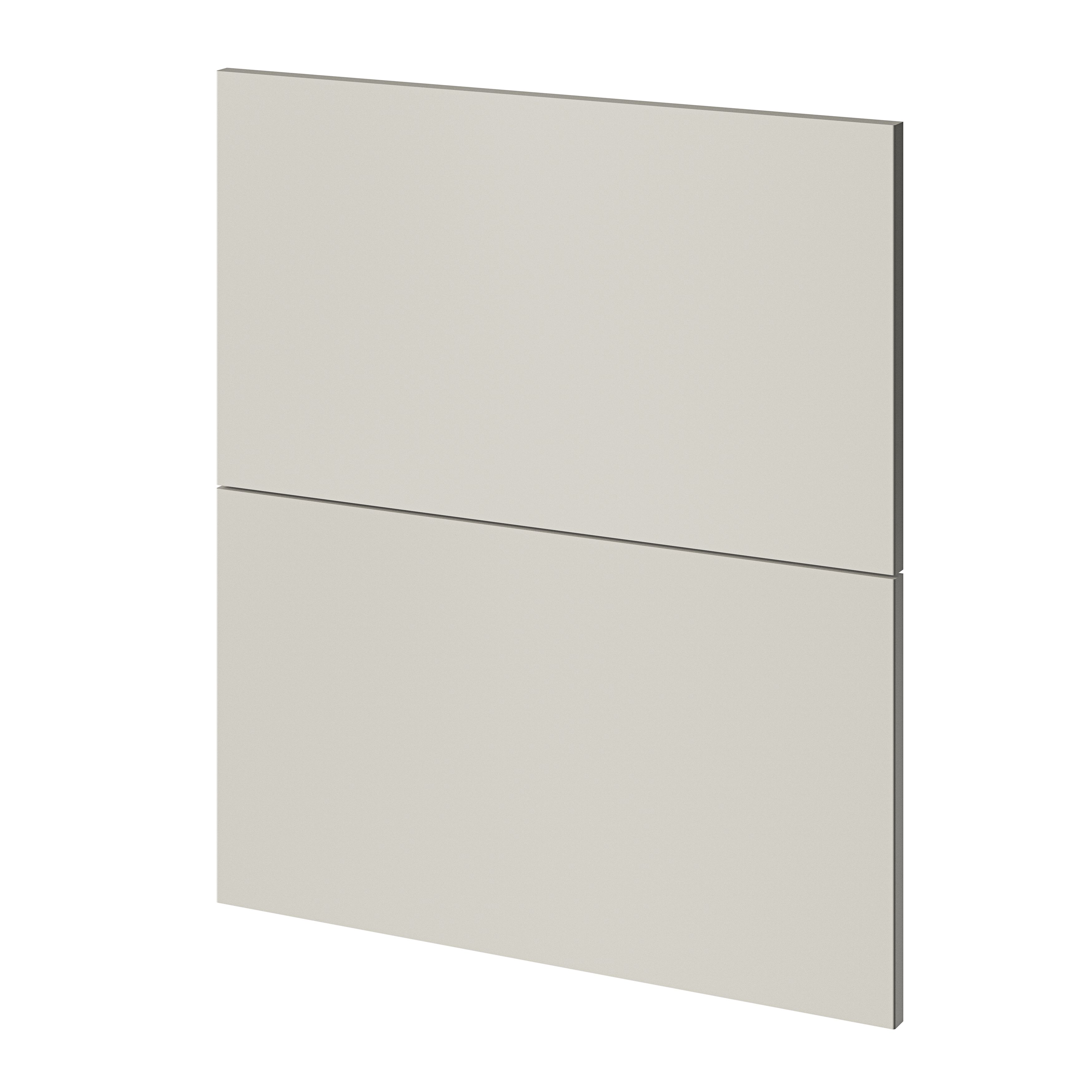 GoodHome Stevia Matt sandstone Standard Base Drawer end panel (H)340mm (W)595mm, Pack of 2