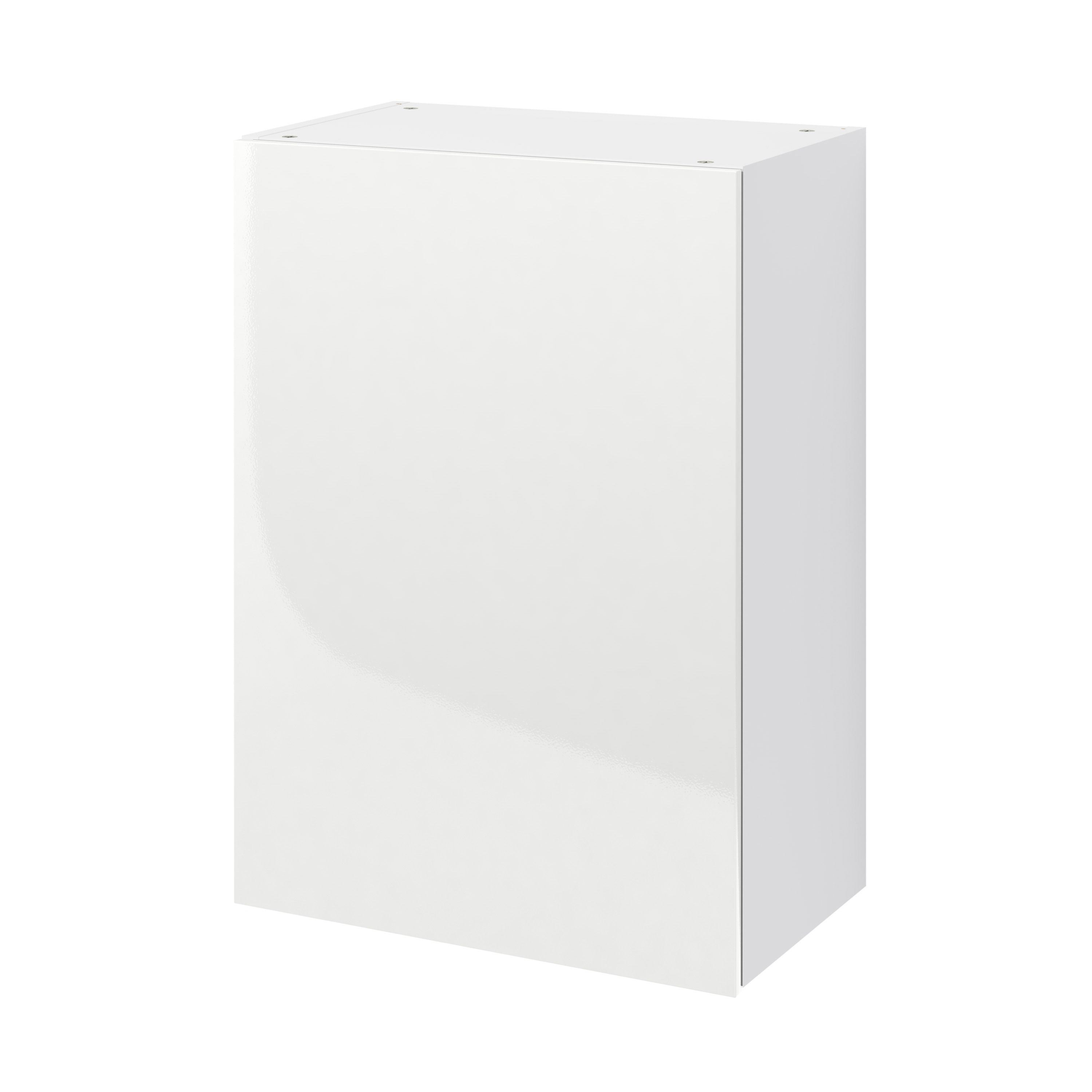 GoodHome Stevia Matt white Gloss white slab Wall Kitchen cabinet (W) 500mm (H)720mm