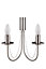 GoodHome Suhel Chrome effect Double Wall light