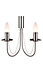 GoodHome Suhel Chrome effect Double Wall light