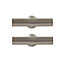 GoodHome Sumac Nickel effect Silver Kitchen cabinets Handle (L)6cm, Pack of 2